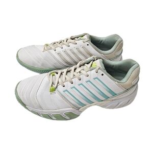K-Swiss Bigshot Light 4 Tennis Shoes White Teal Lime Women Size 8.5